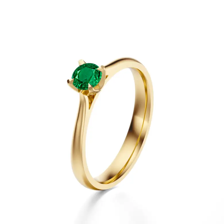 Pierścionek zaręczynowy z szmaragdem AJPZ_111 Pierścionek zaręczynowy z szmaragdem AJPZ_111